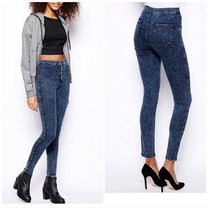 American Apparel Acid wash High waist easy jean